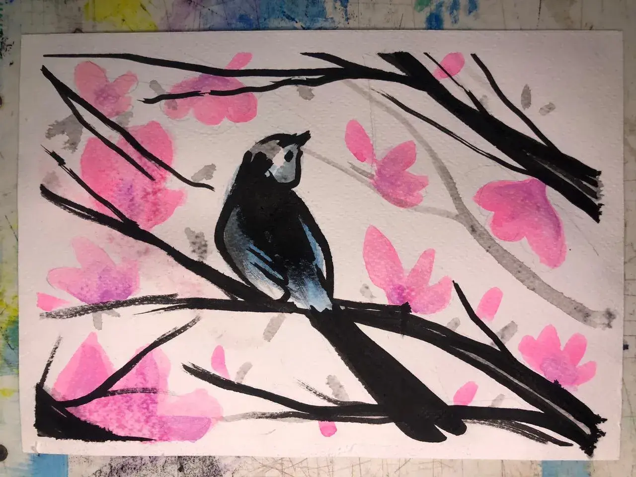 Mischtechnik für Anfänger: Mit Aquarell und Tusche malen