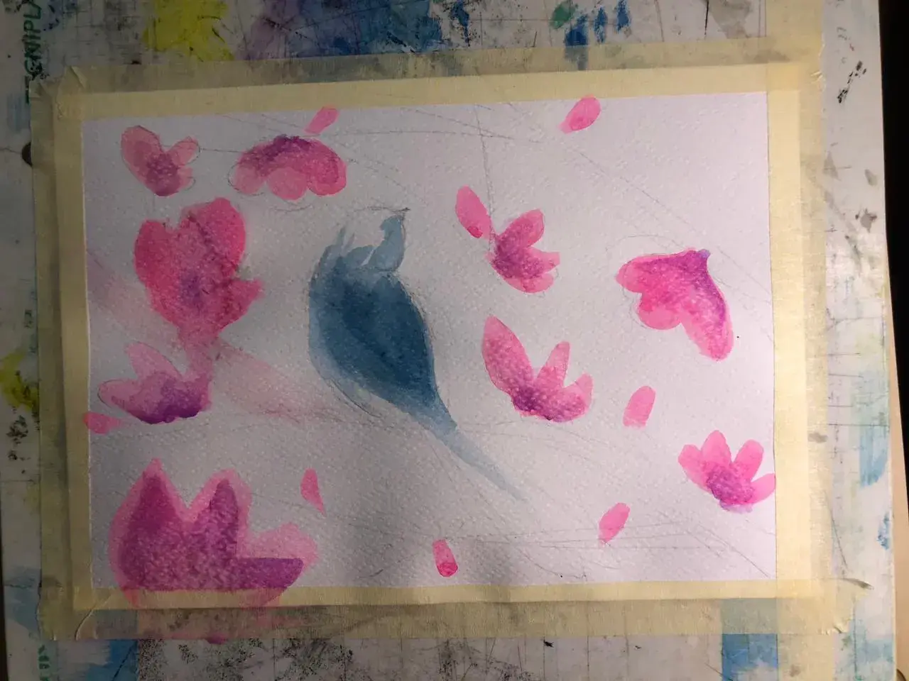 peindre les détails d’un oiseau à l’aquarelle