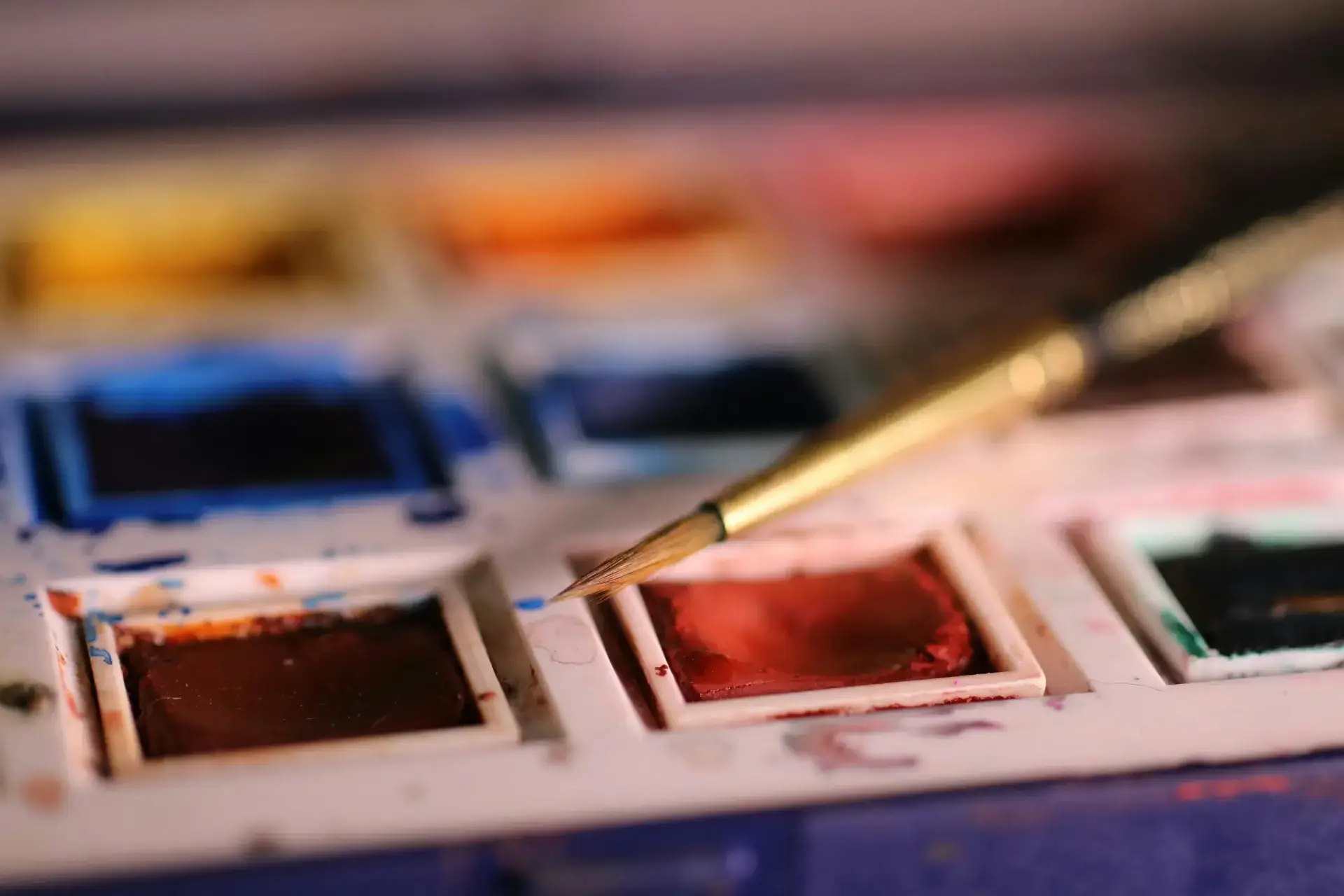 photo d’un pinceau pour l’aquarelle