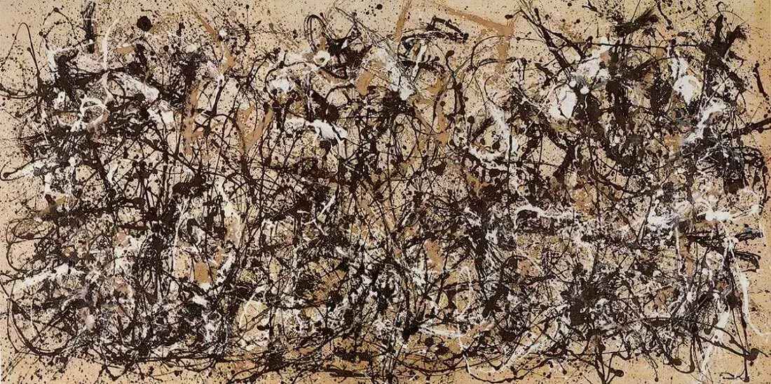 tableau de jackson pollock d’une peinture d’art abstrait 