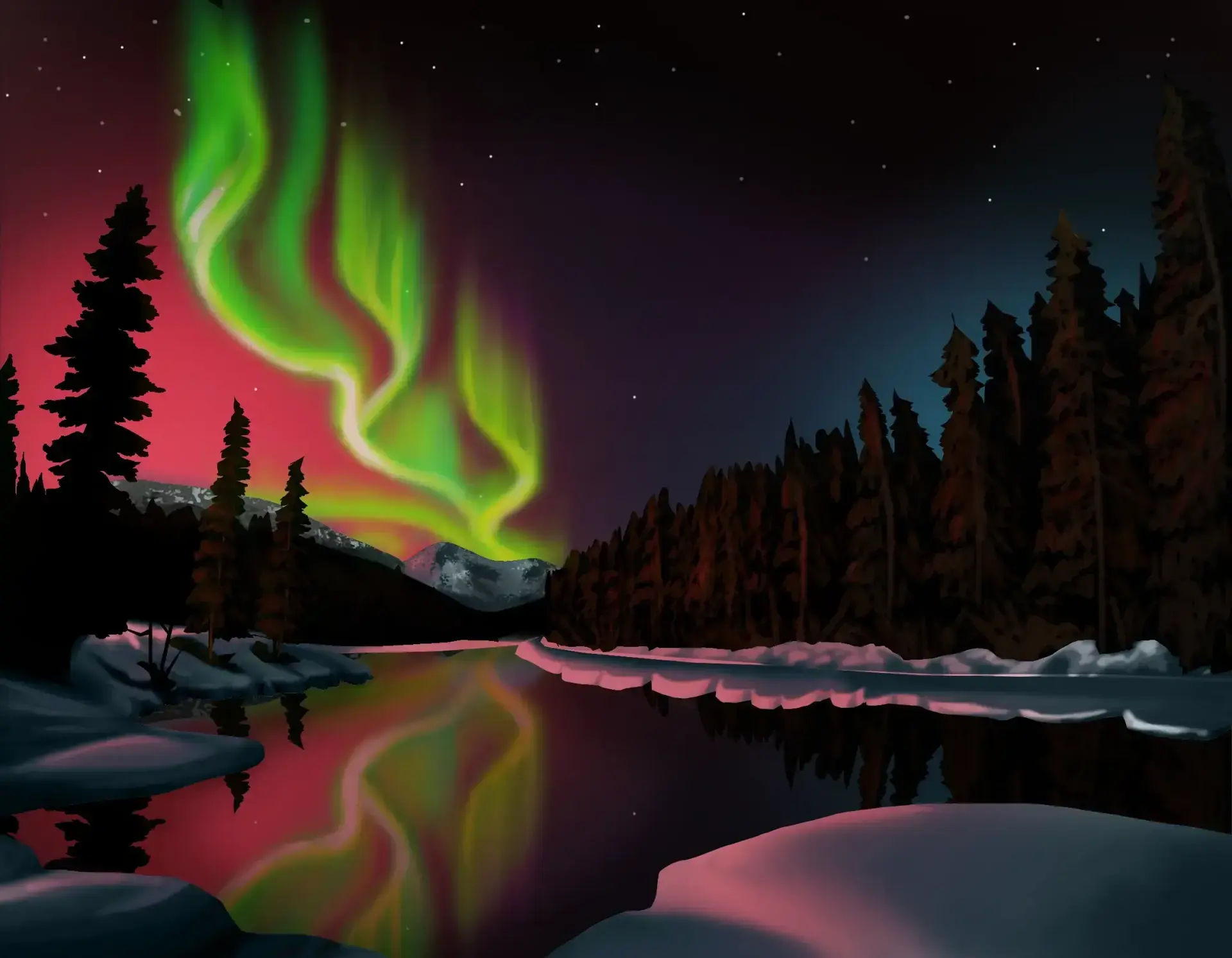 How to Draw Aurora Borealis