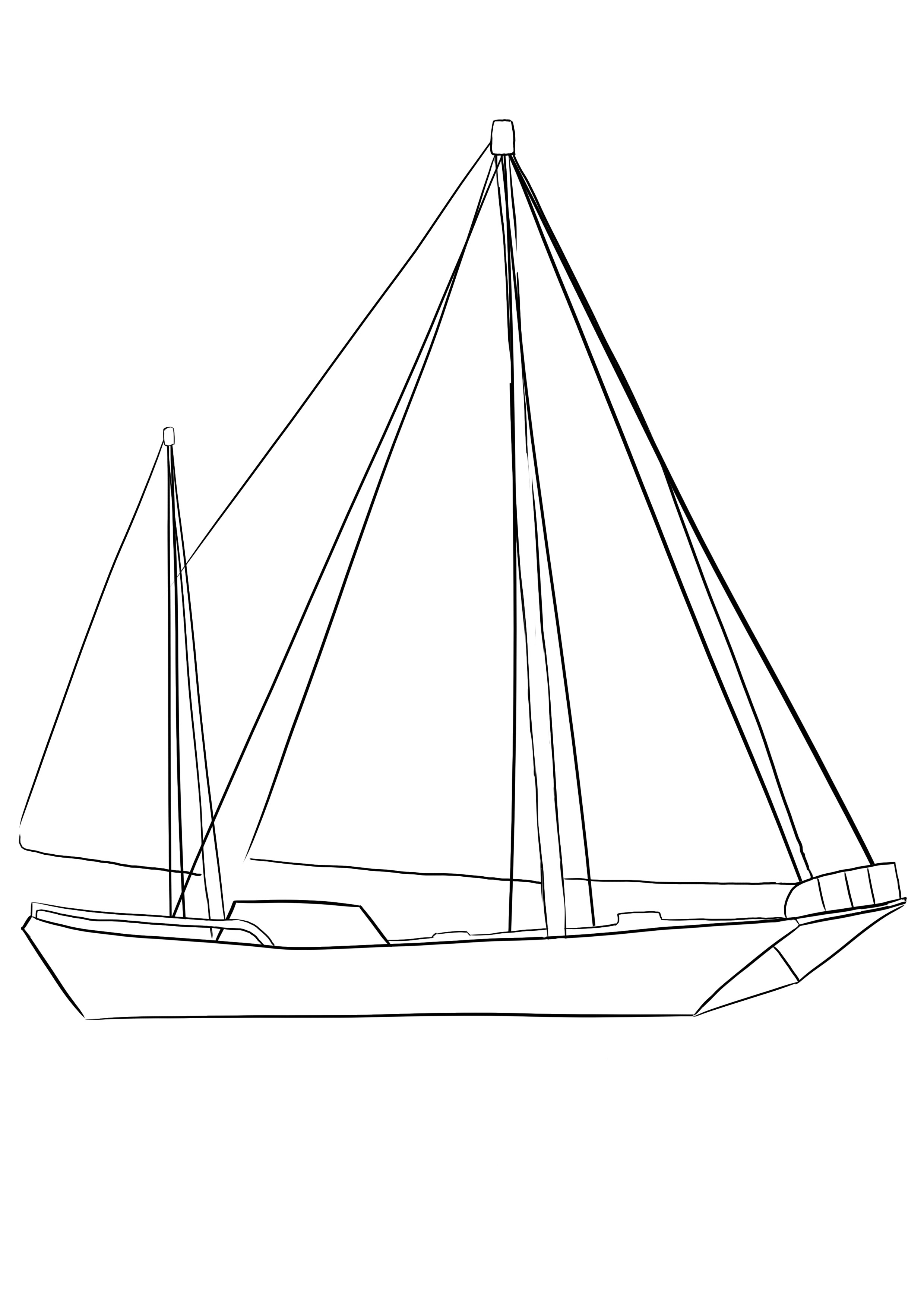 repasser les traits du dessin de bateau