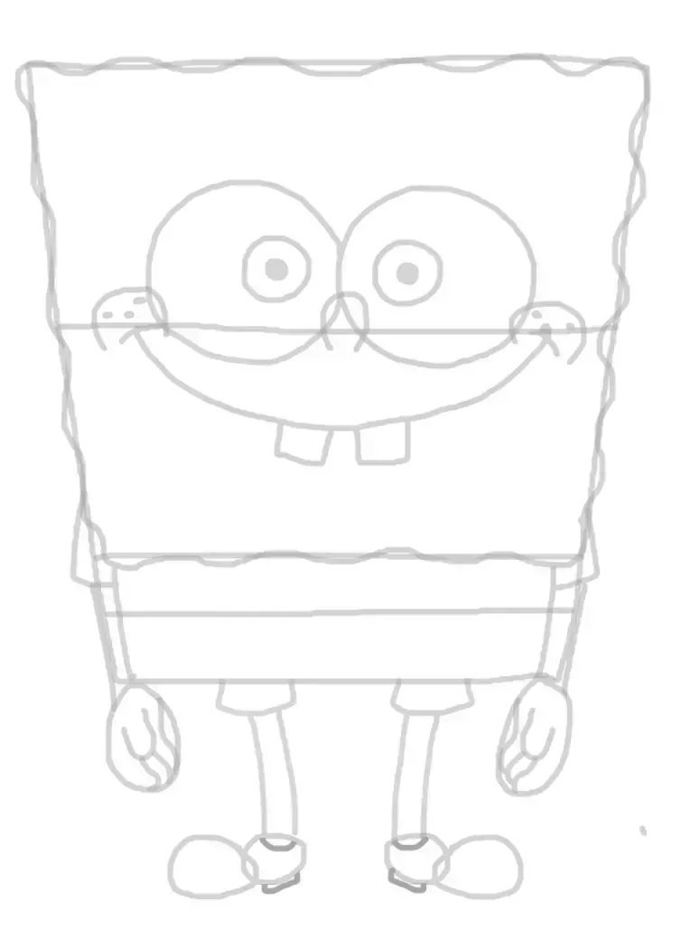 dessin de la chemise de bob l’éponge