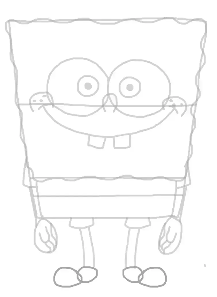 dessin des chaussures de bob l’éponge