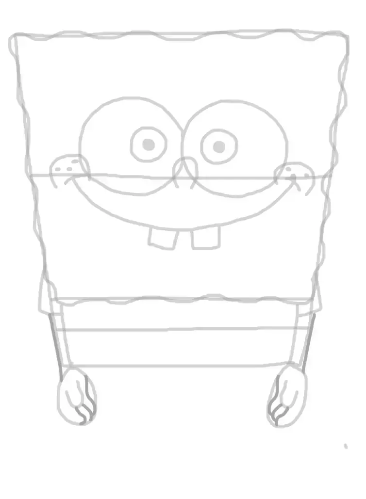 dessin des doigts de bob l’éponge