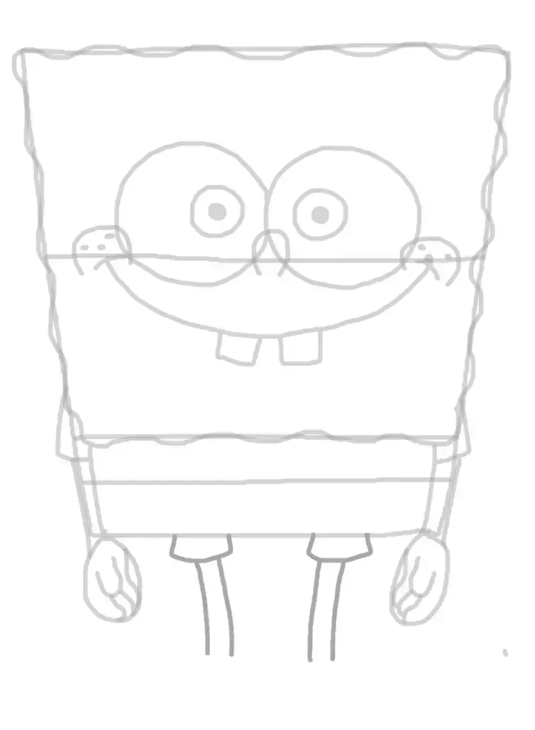 dessin des jambes de bob l’éponge
