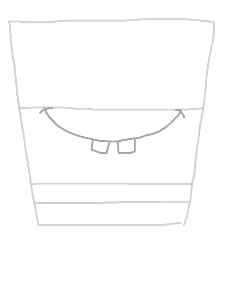 dessin du sourire de bob l’éponge