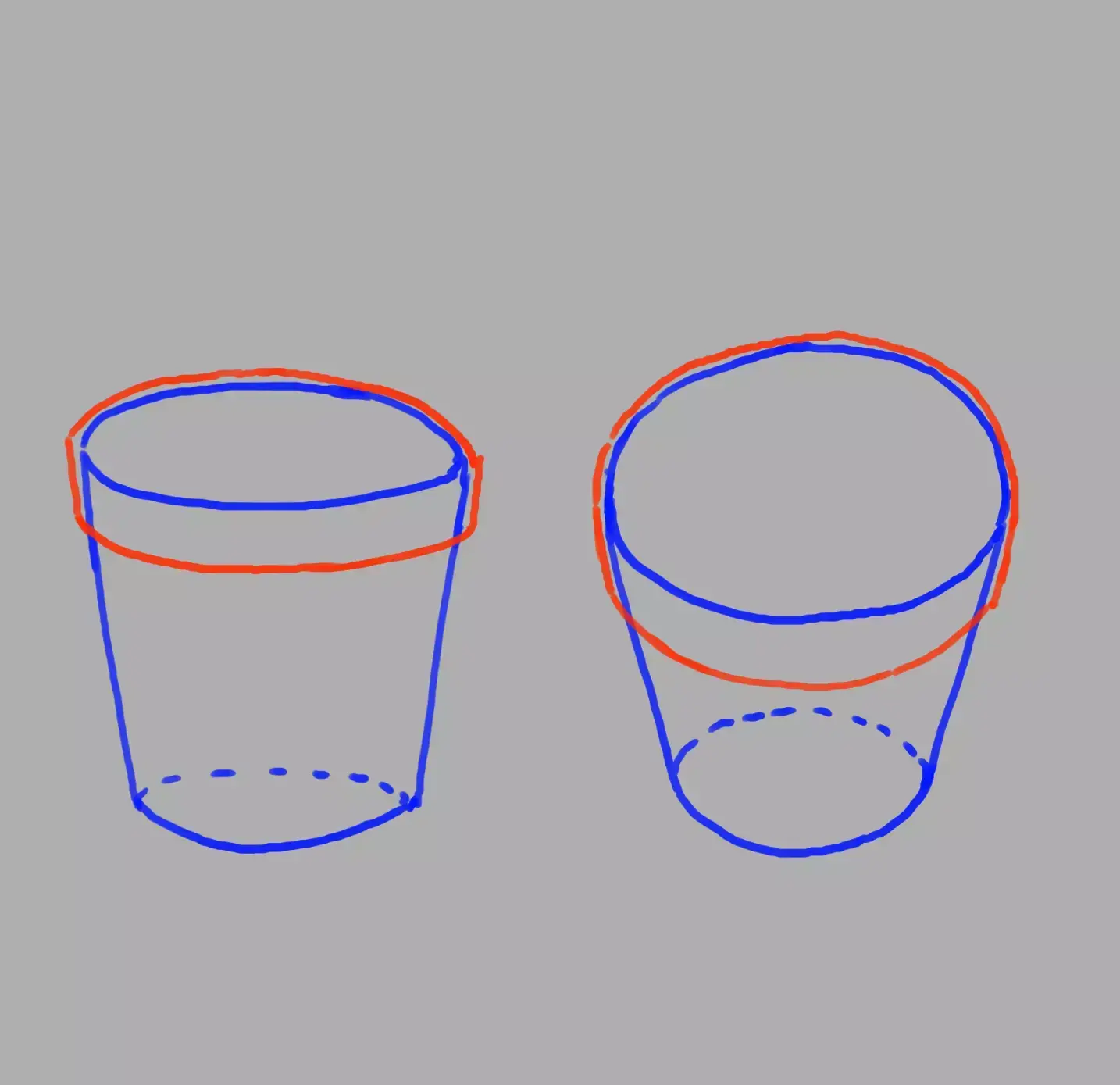 continuation of the drawing of the echeveria pot