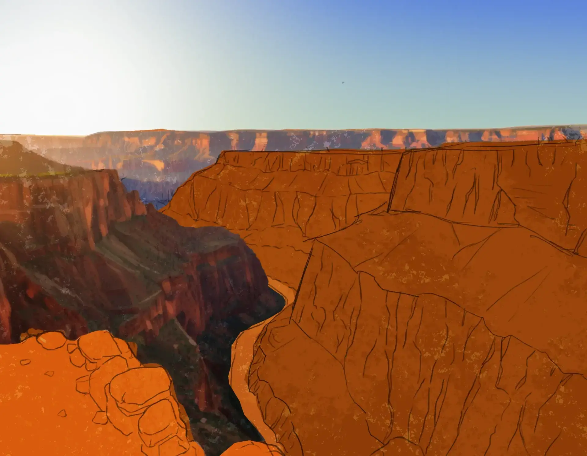 dessiner le volume d’un canyon