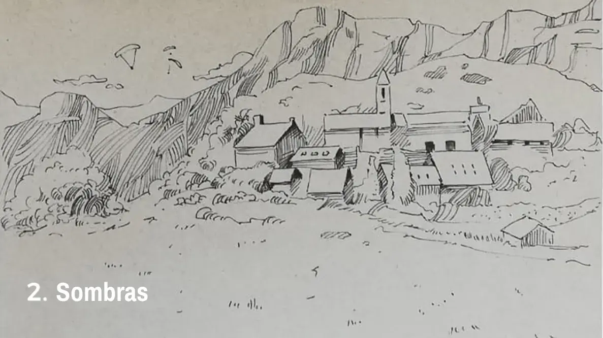 dibujar las sombras en el cuaderno de bocetos