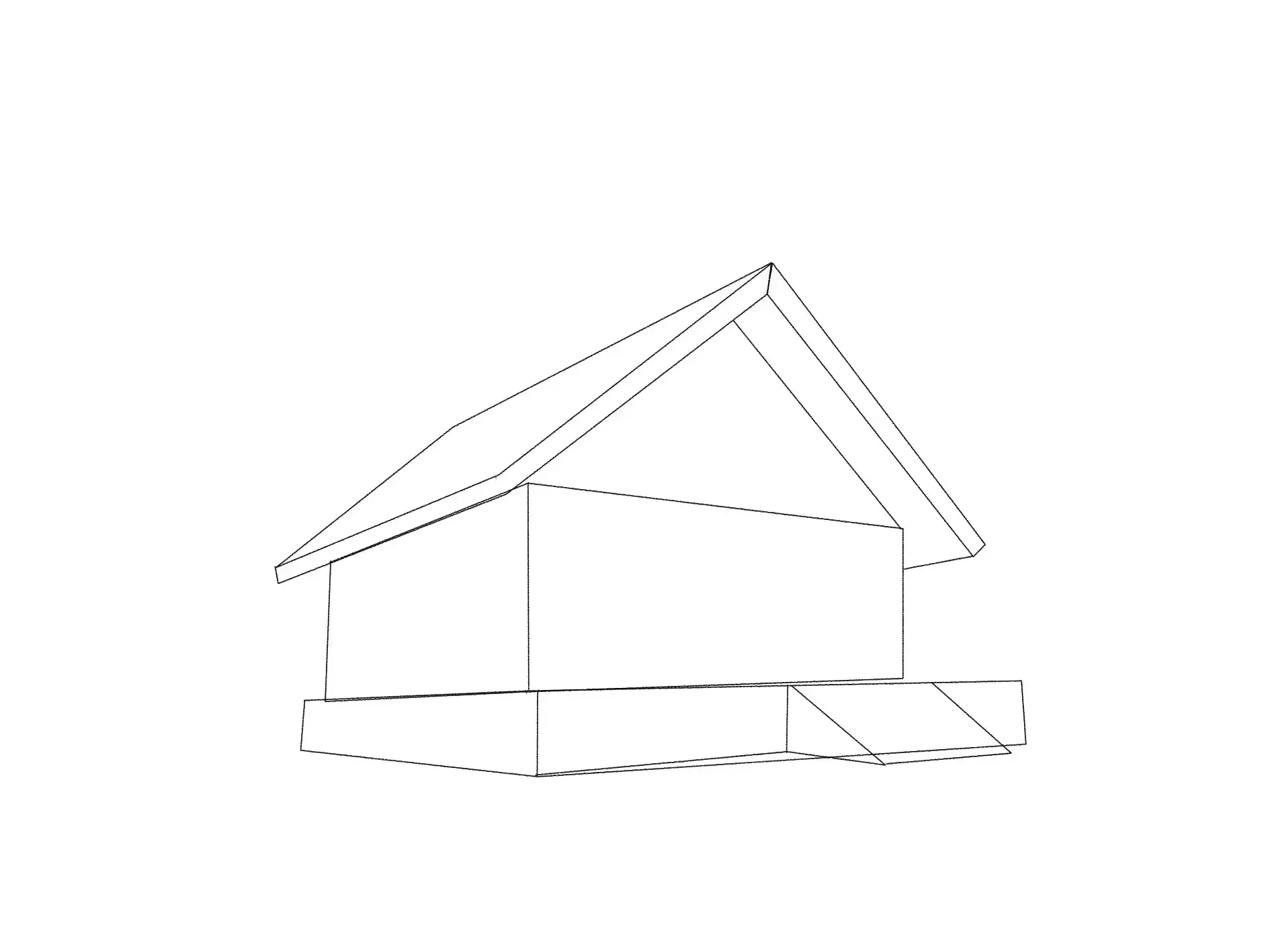 dessiner la structure d’un chalet de montagne