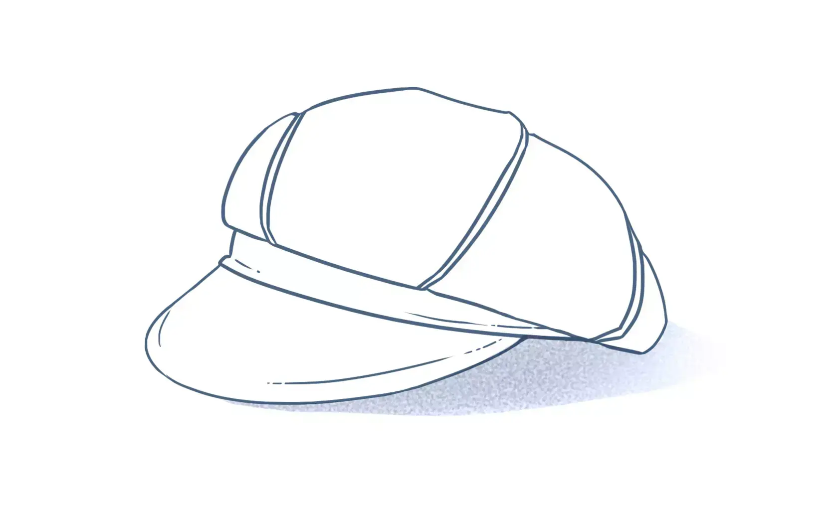 dibujo terminado de una gorra gavroche