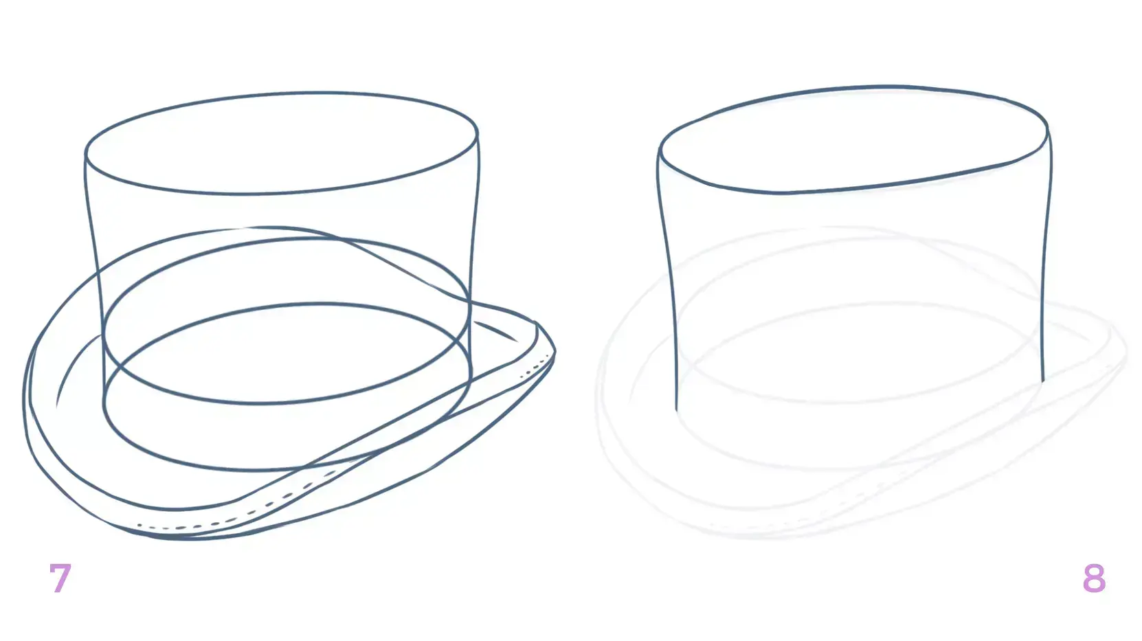 diseño de las costuras del sombrero