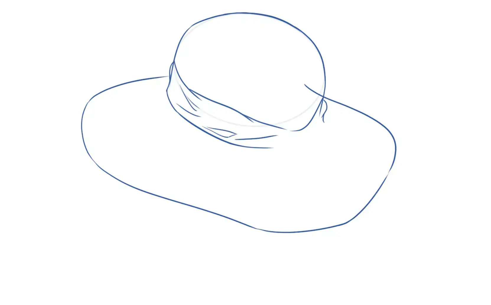dibujo de la cinta-pañuelo de una capelina