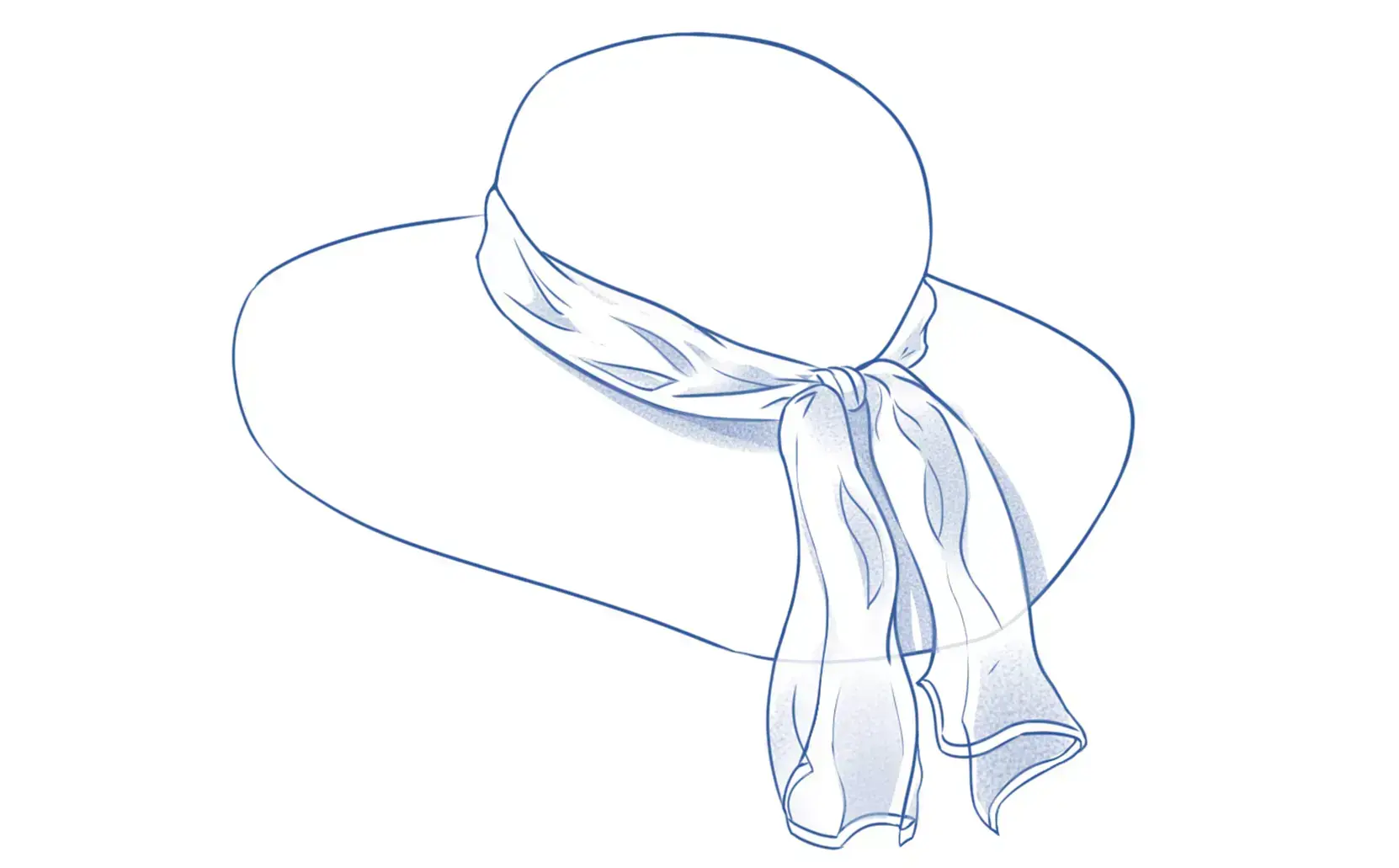 dibujo de las sombras de una capelina