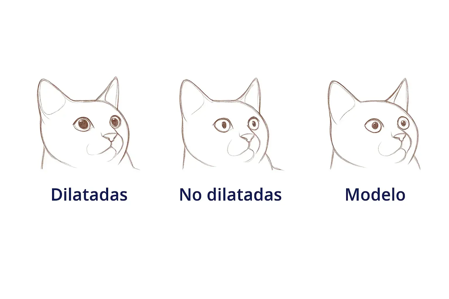Dibujar los ojos de un gato, paso 1