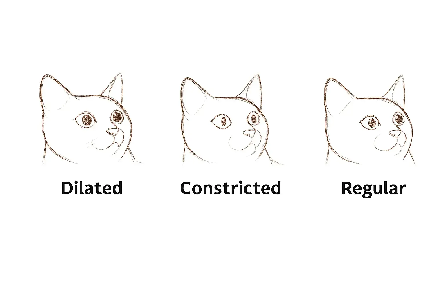 Draw a cat's eyes, step 1