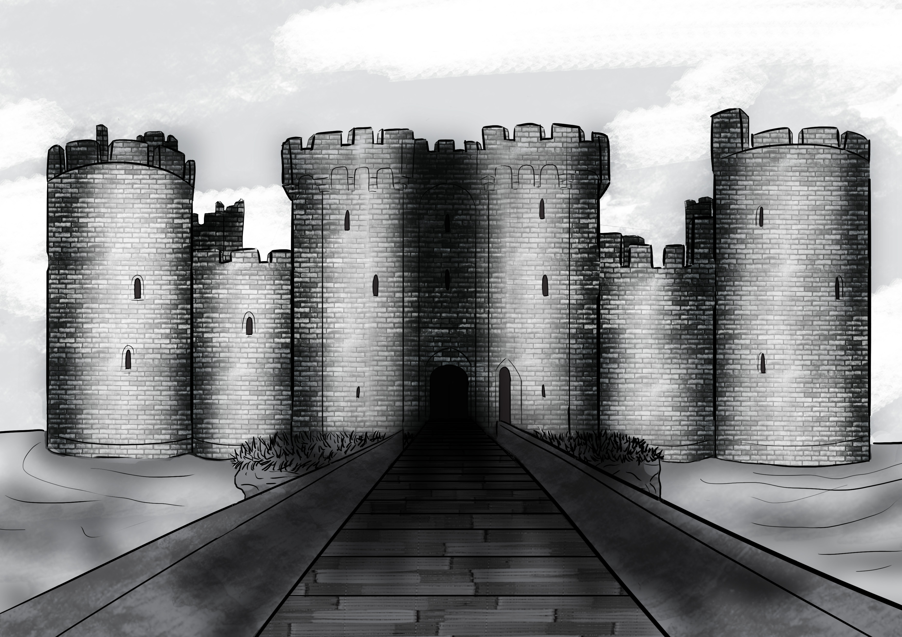 Realizar un dibujo de un castillo