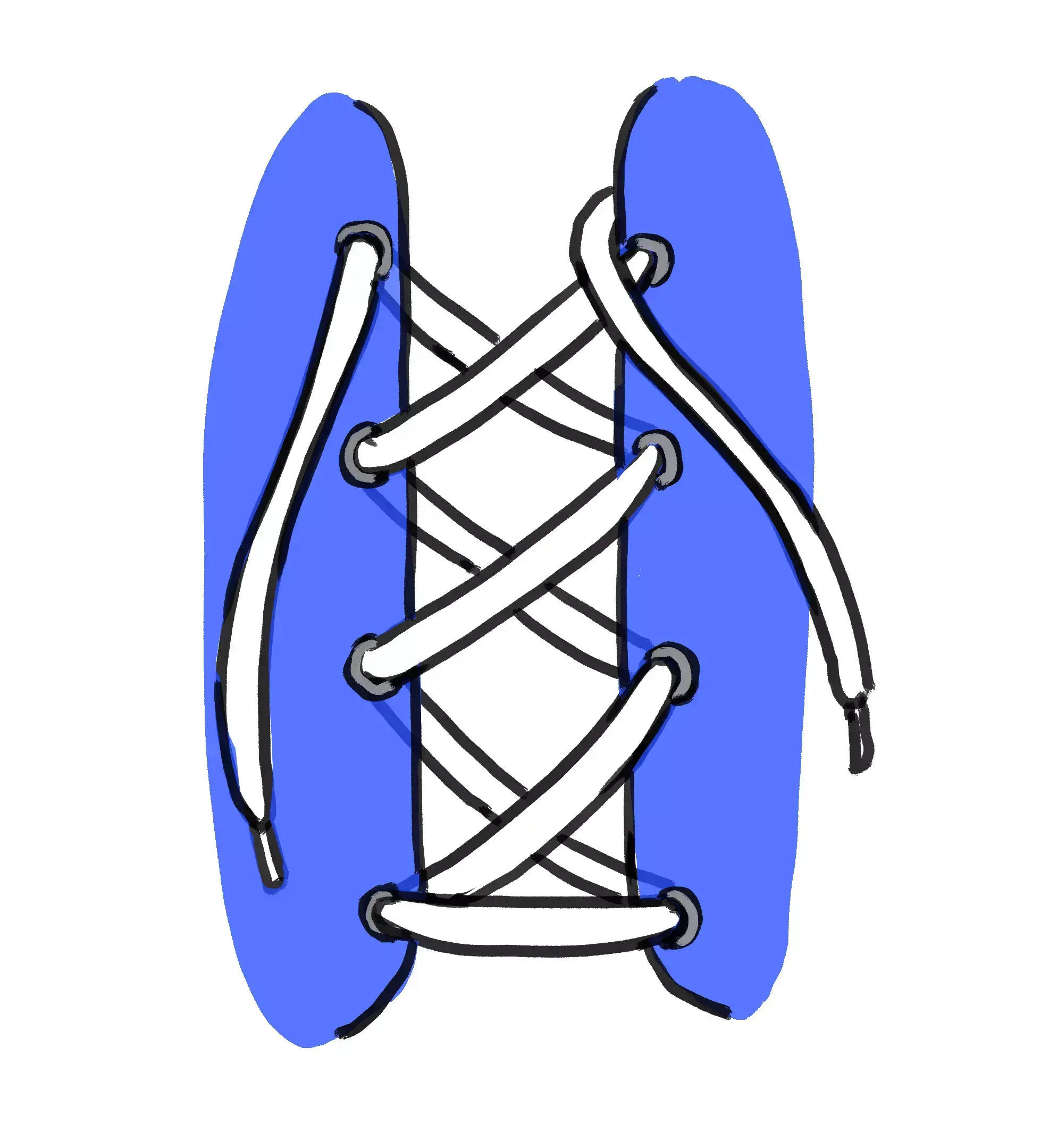 dessin des lacets d’une chaussure