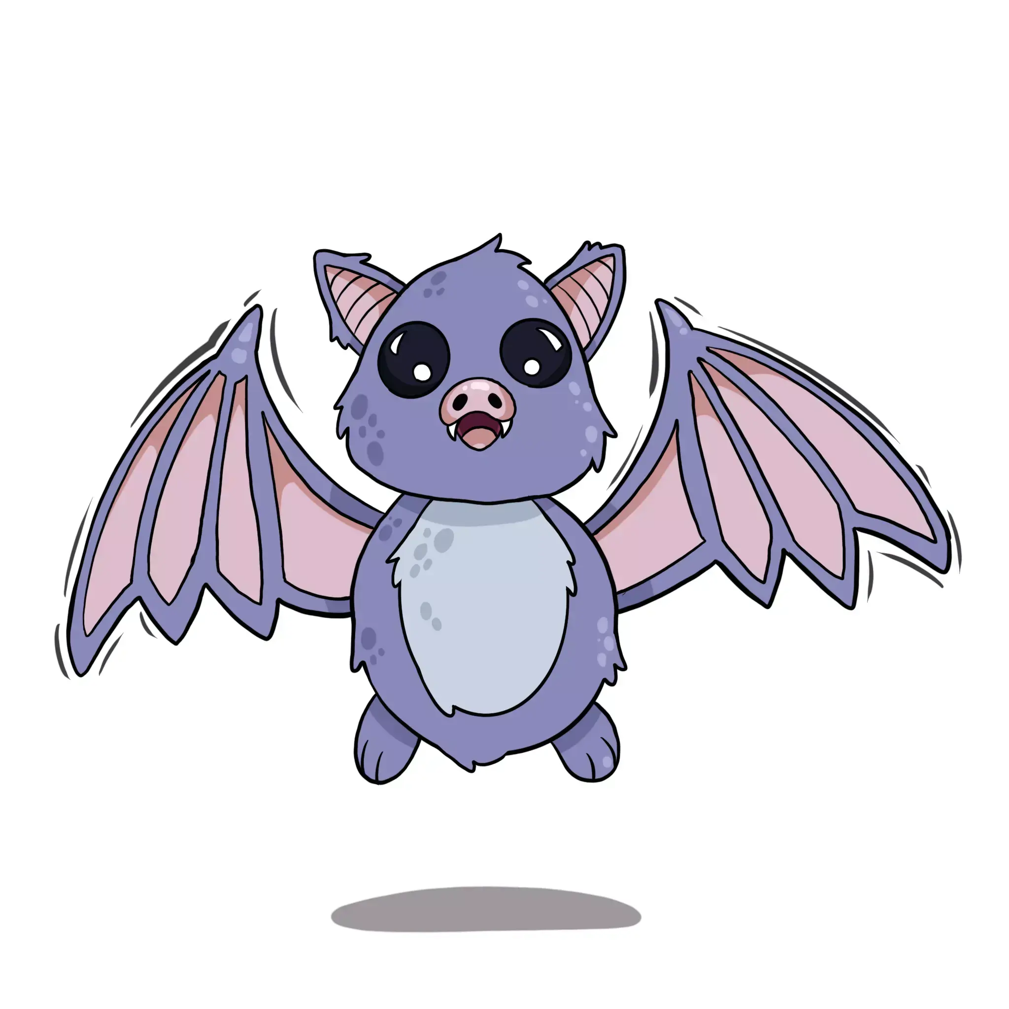 Süße Fledermaus zeichnen – Zeichnung im Kawaii-Stil