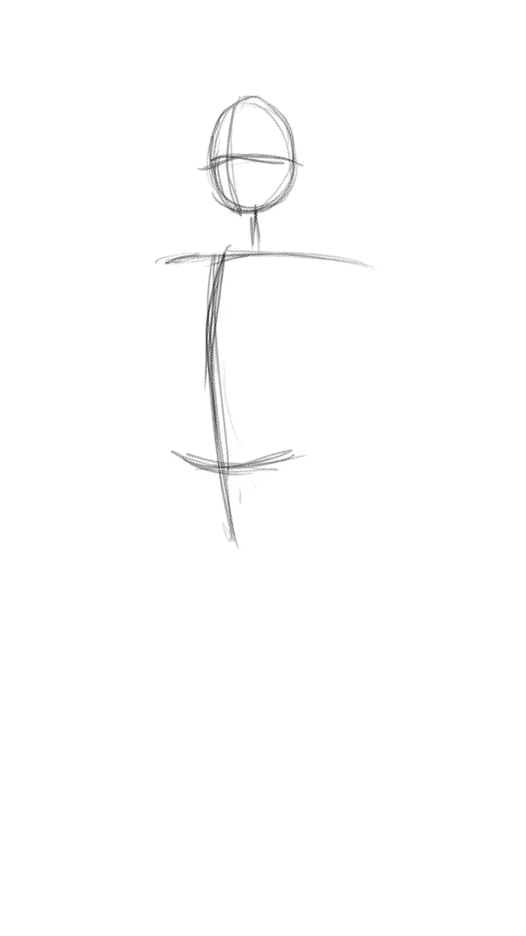 dibujar la base del busto de un caballero