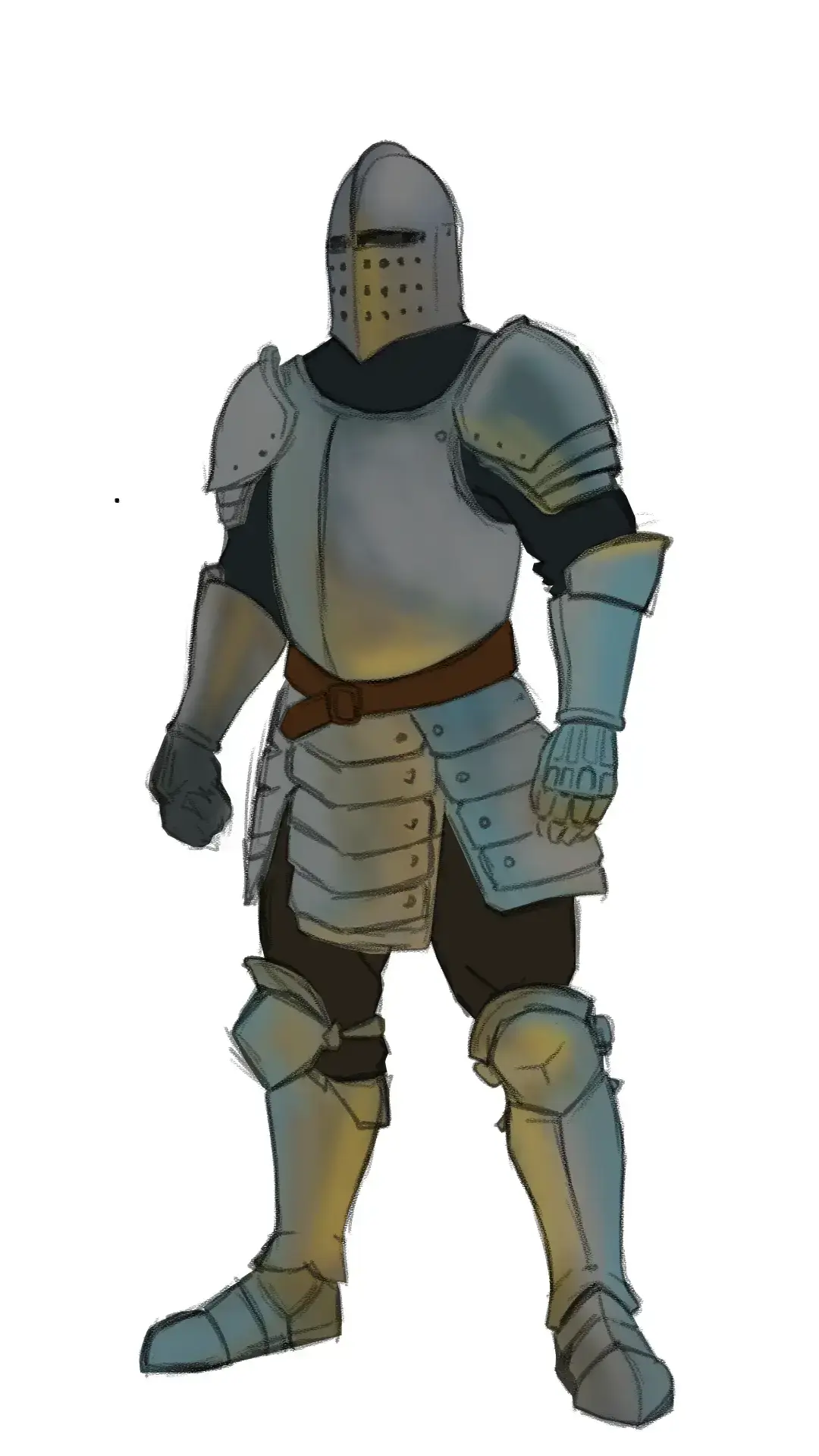 dibujar los colores de un caballero