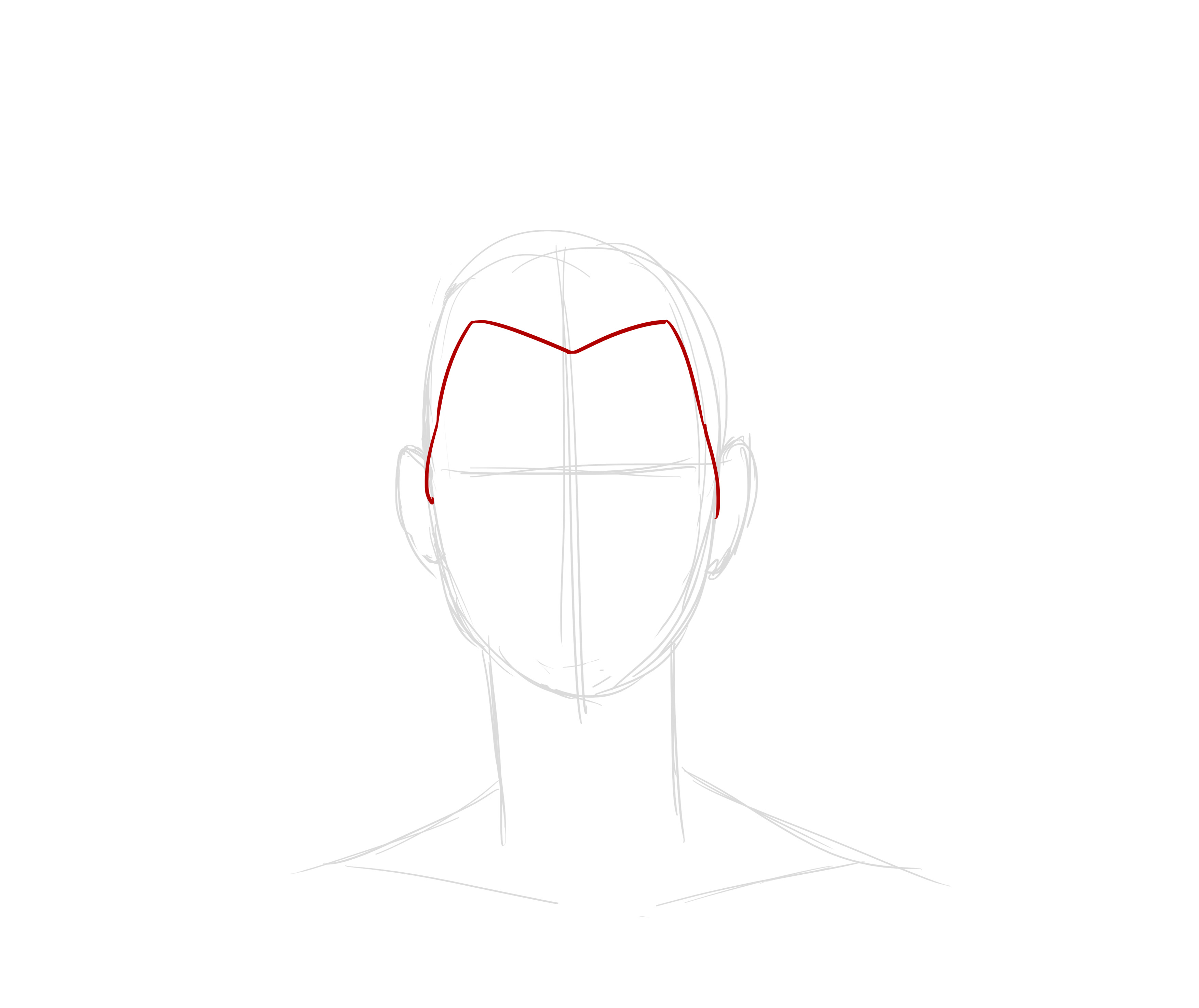 Dessiner l'implantation des cheveux 2