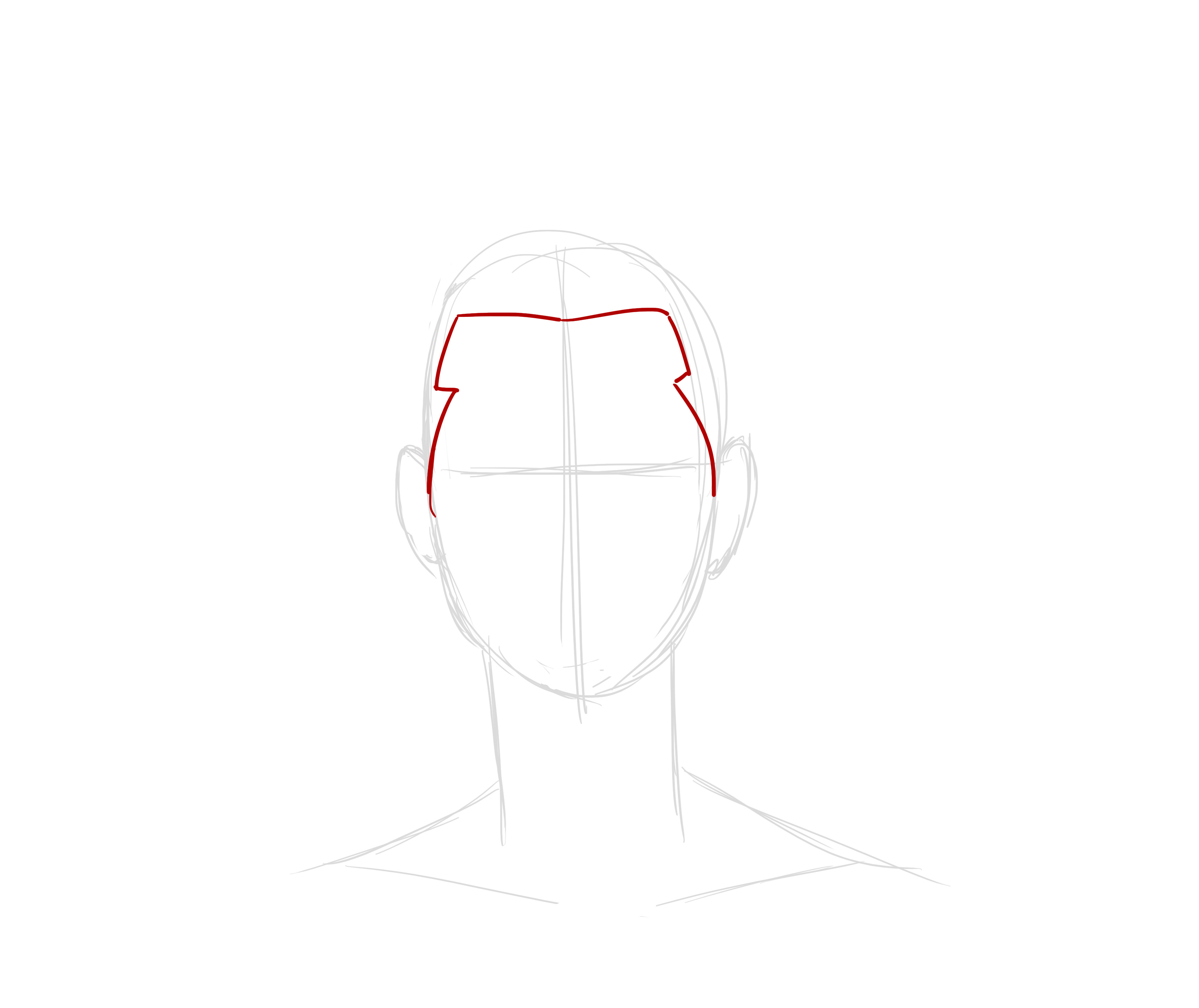 Dessiner l'implantation des cheveux 3