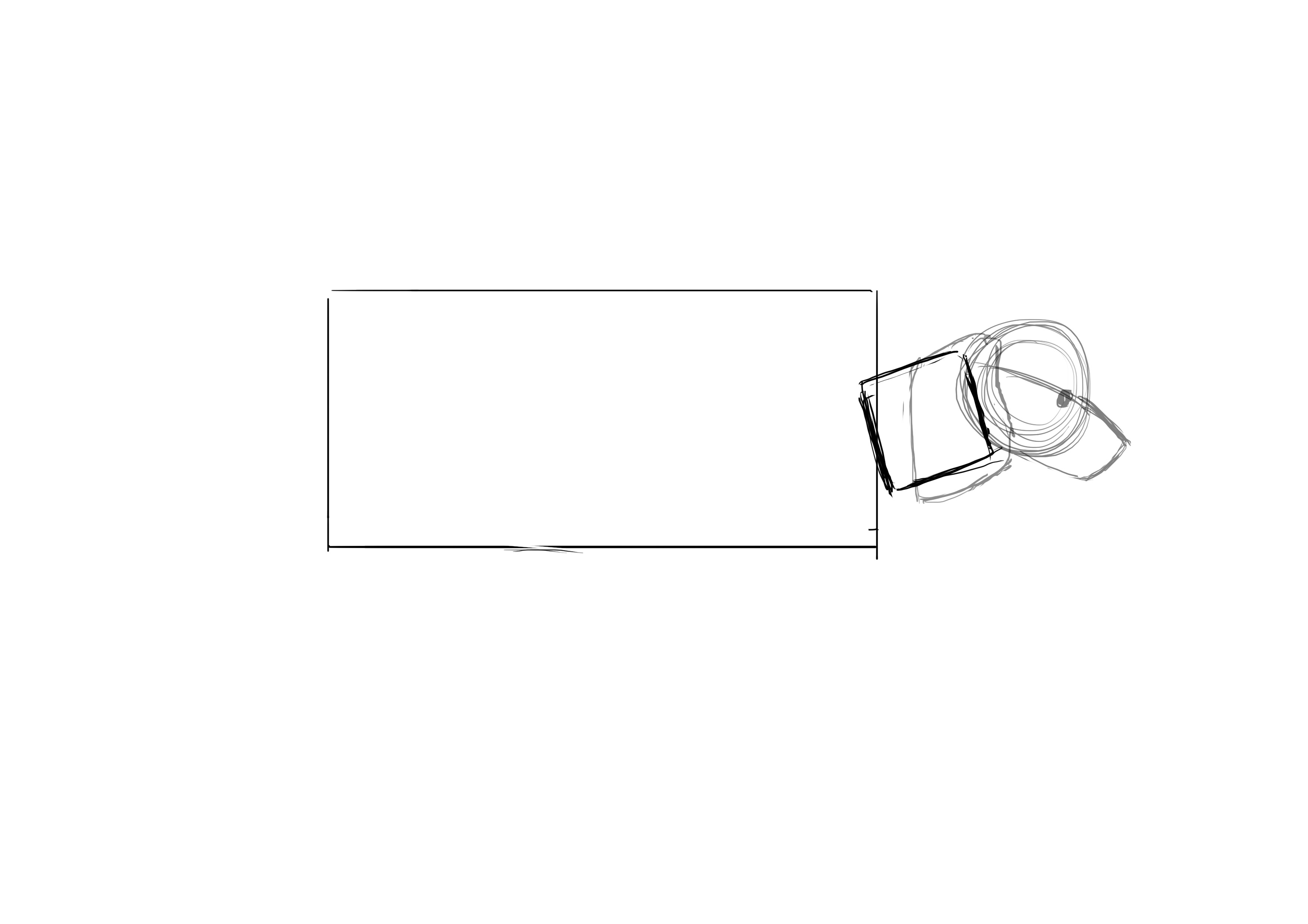 Croquis du corps du caniche