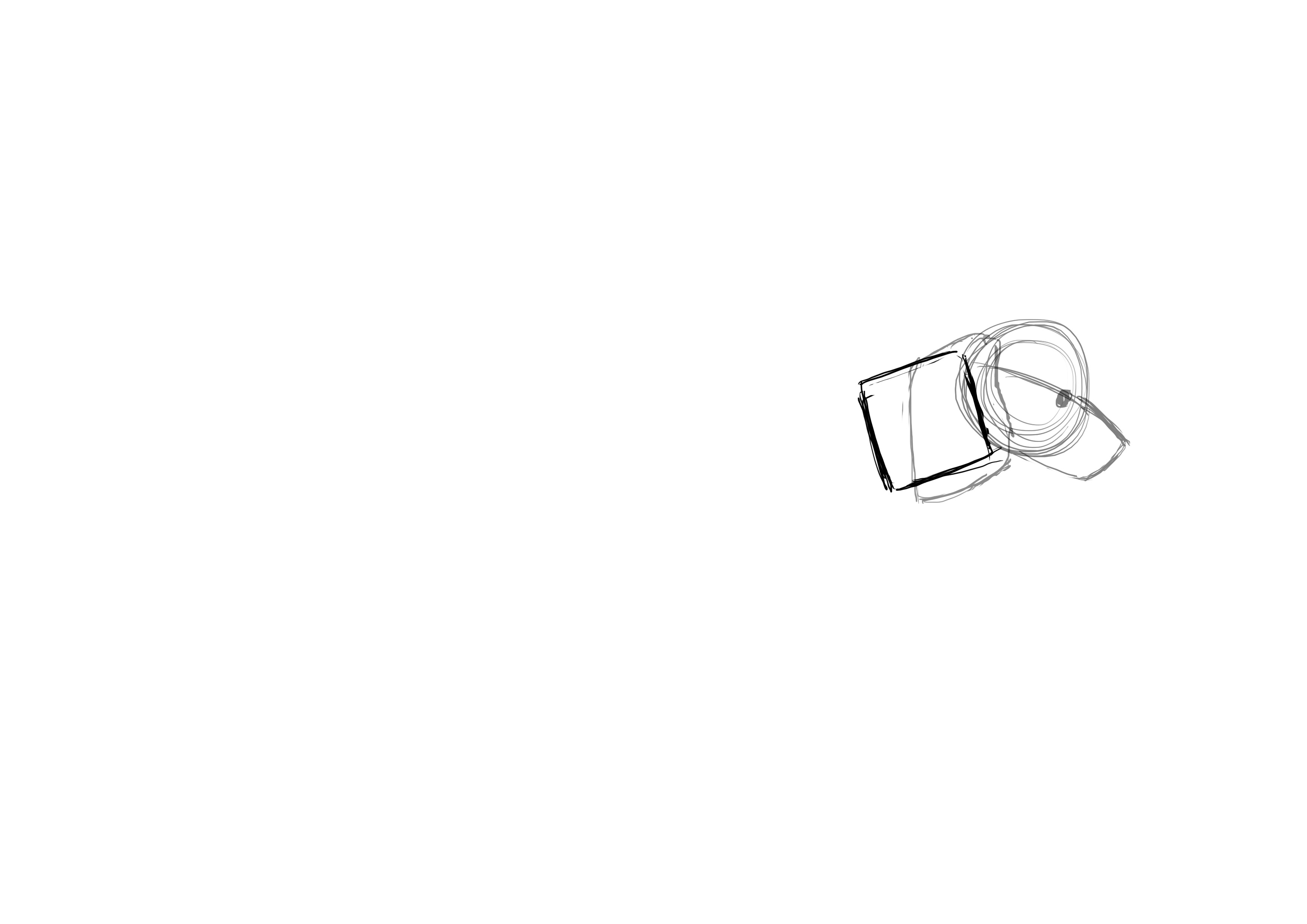 Croquis du cou du caniche