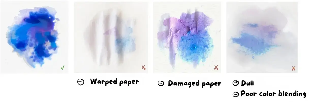 examples of poor quality watercolor paper