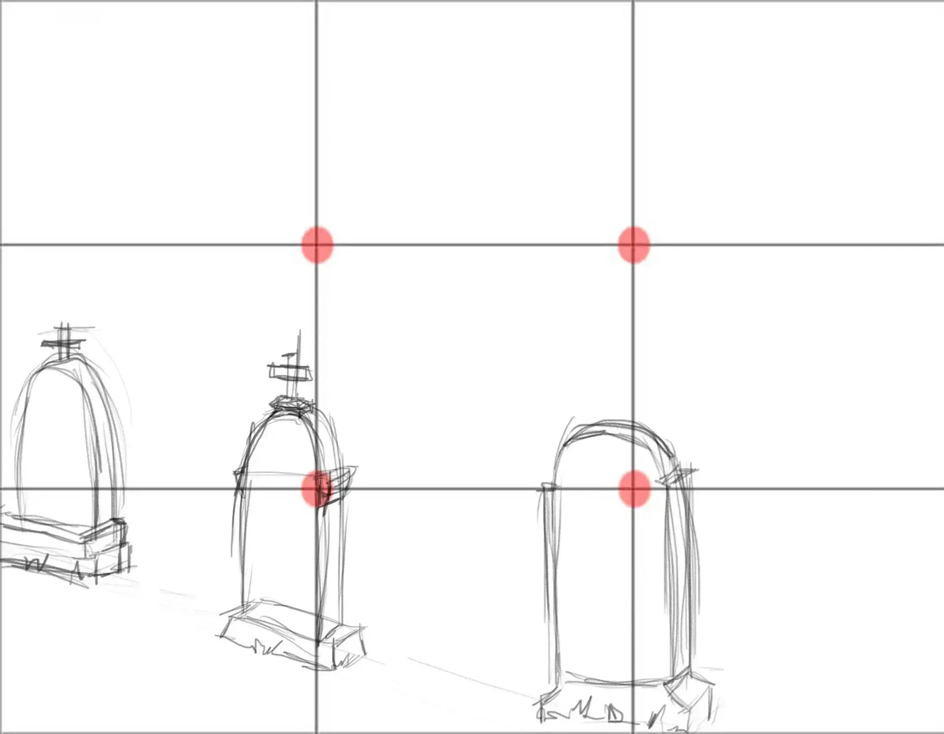dessiner la base d’un cimetière