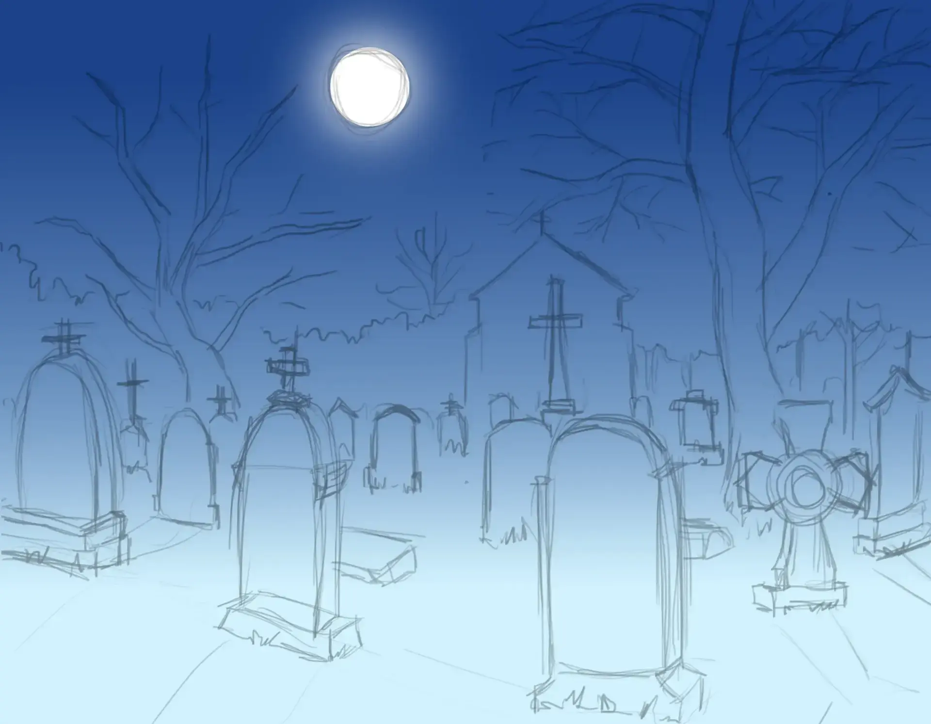 dessiner les couleurs d’un cimetière