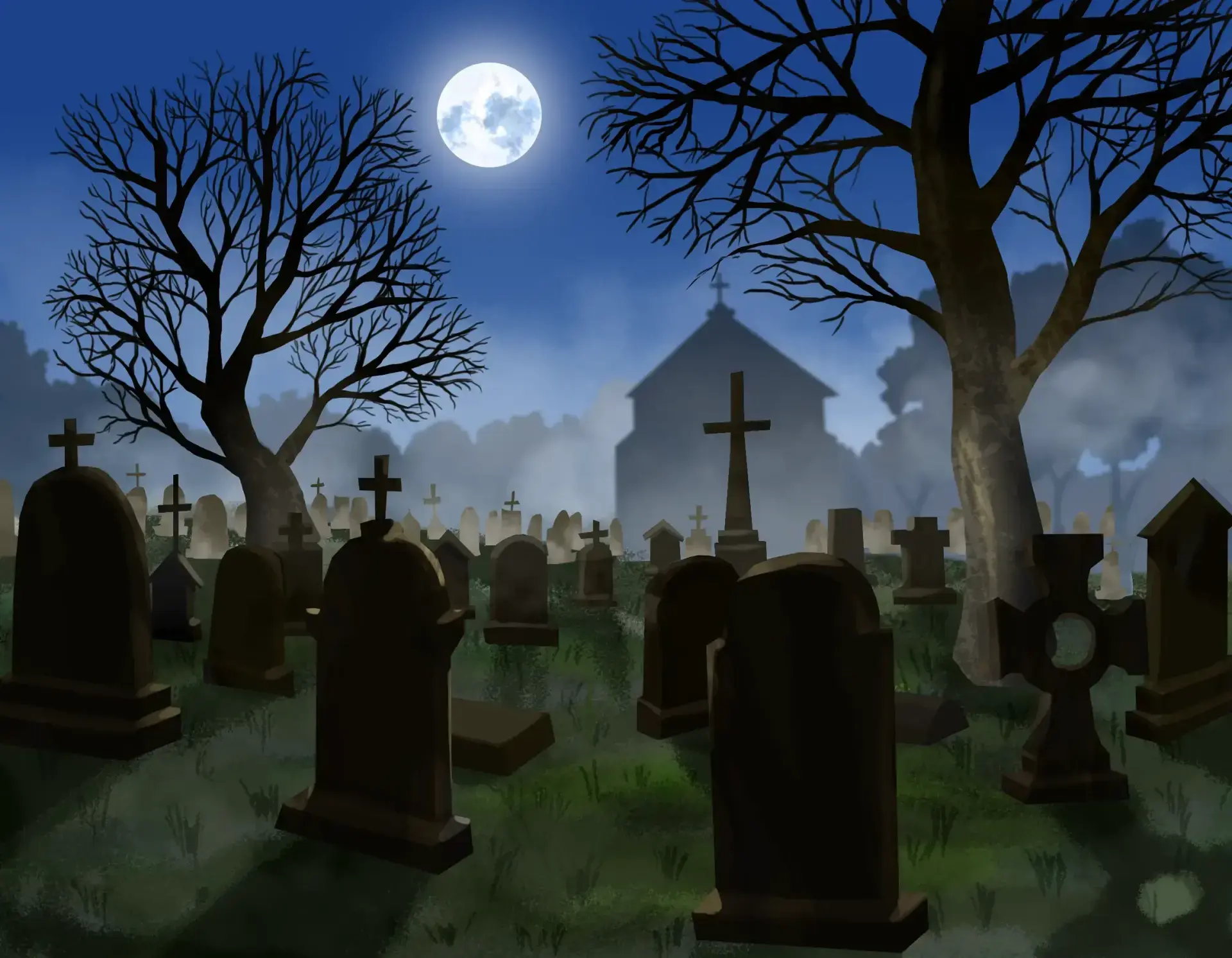 dessiner les détails d’un cimetière