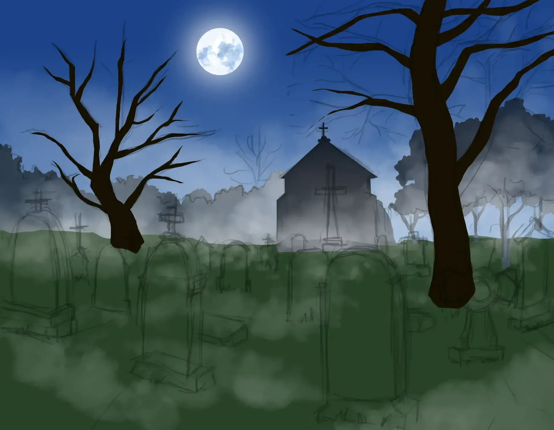 dessiner la profondeur d’un cimetière