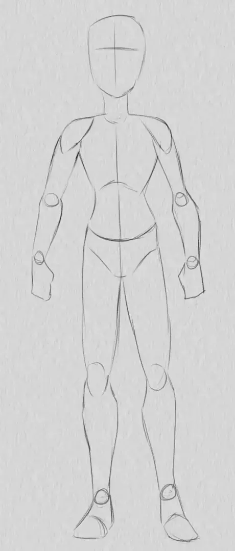 dessiner la base d’un personnage en contre-plongée