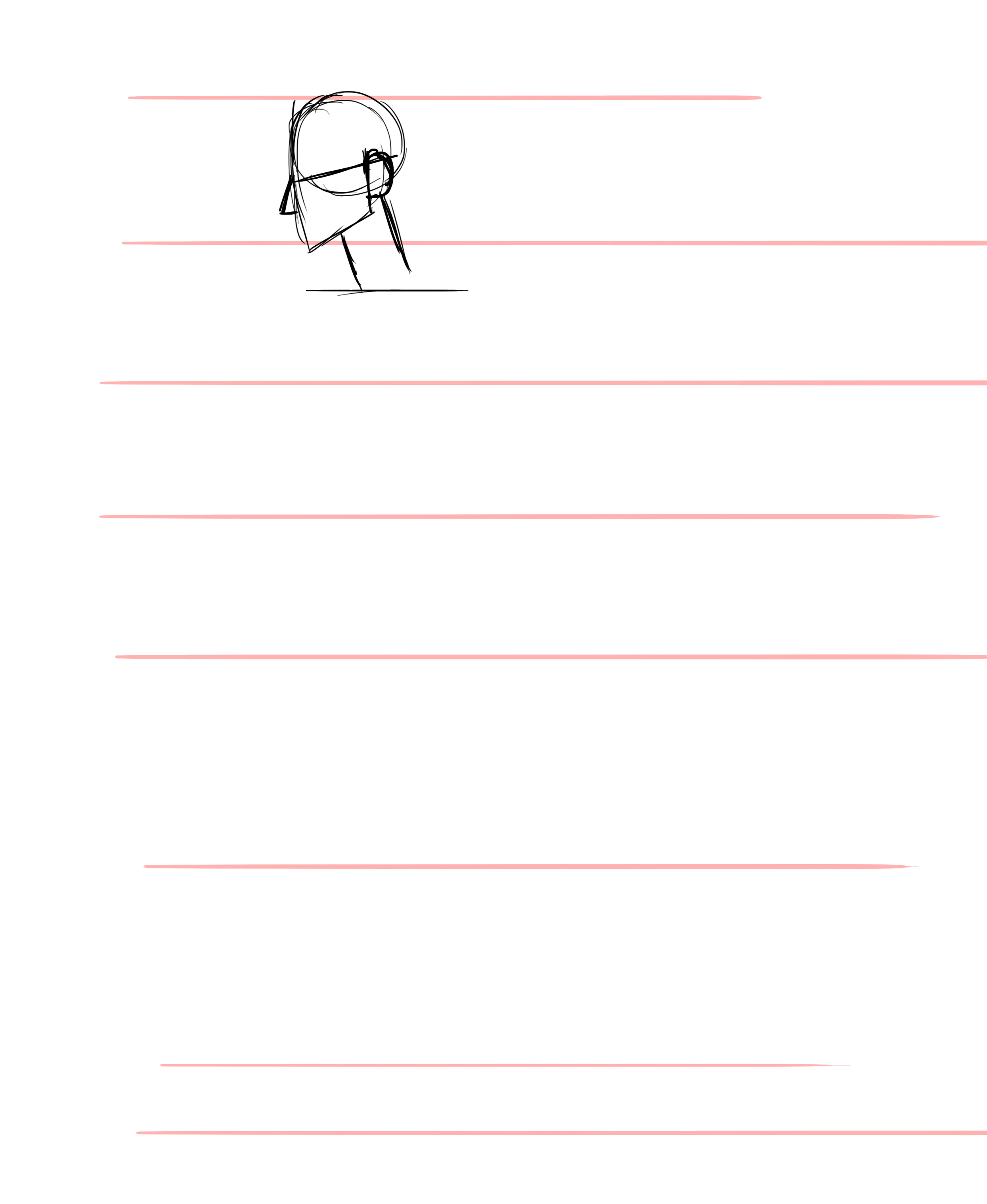 dessiner la tête d’une femme de profil