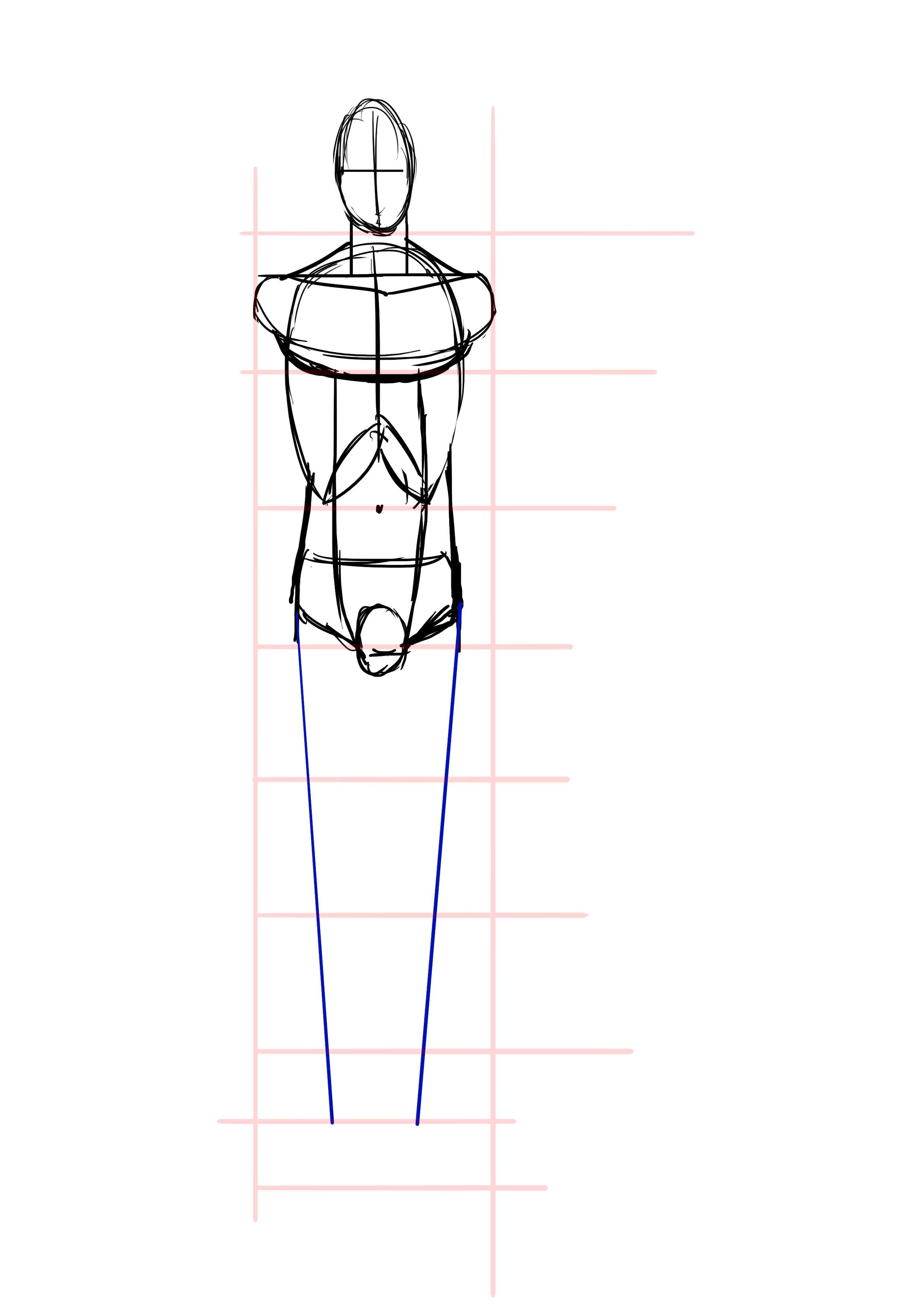 dessiner les jambes d’un homme de face 2