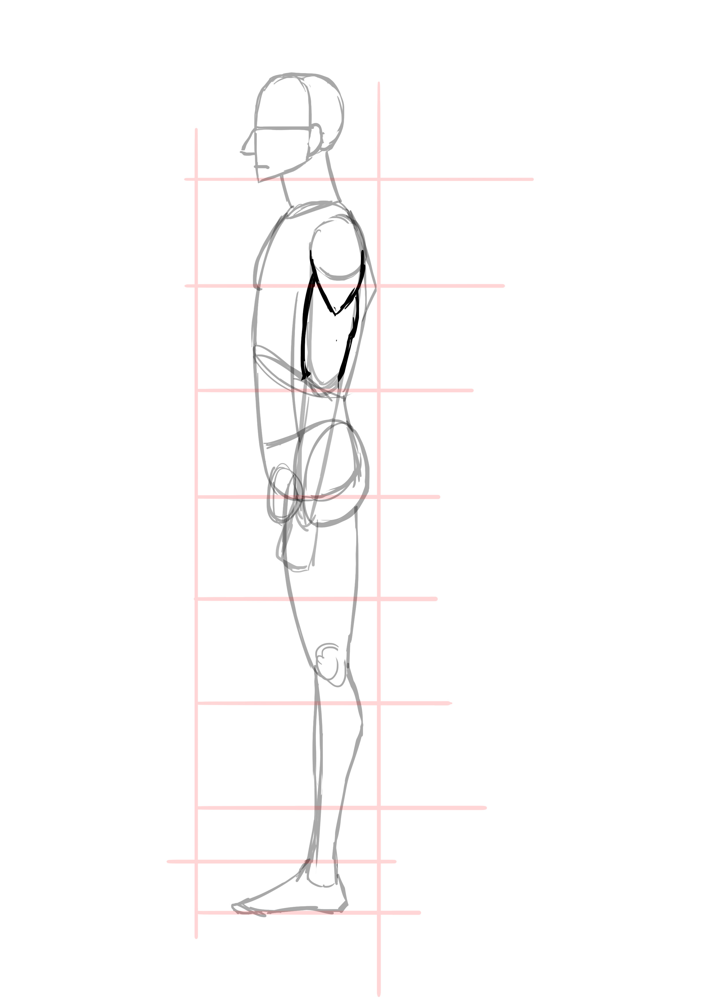 dessiner les bras d’un homme de profil 3