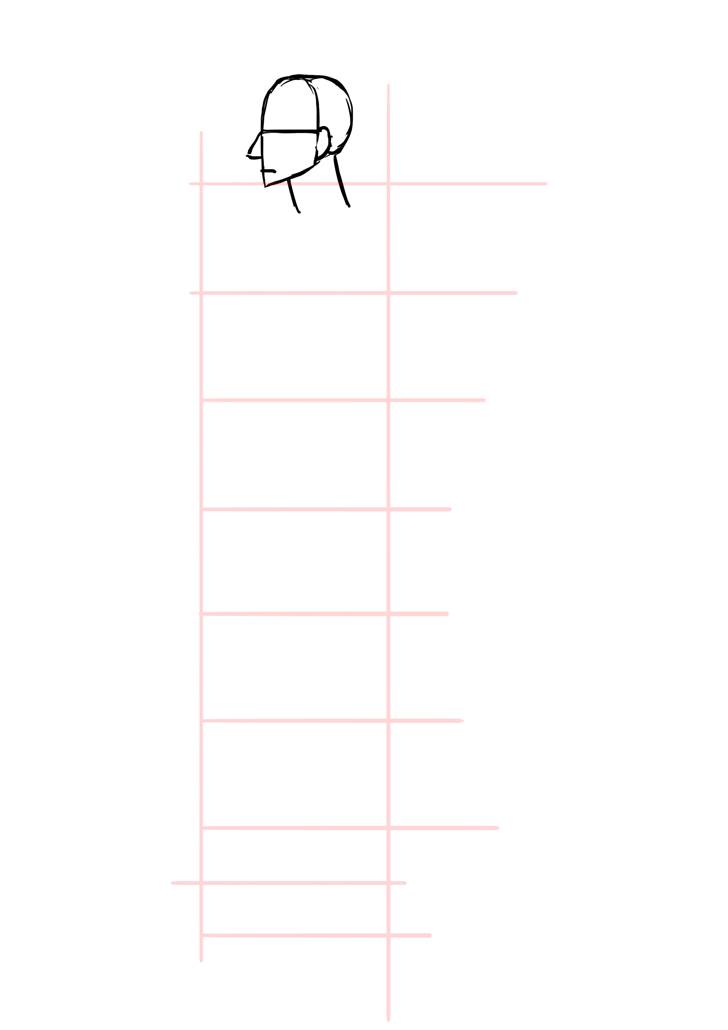 dessiner la tête d’un homme de profil