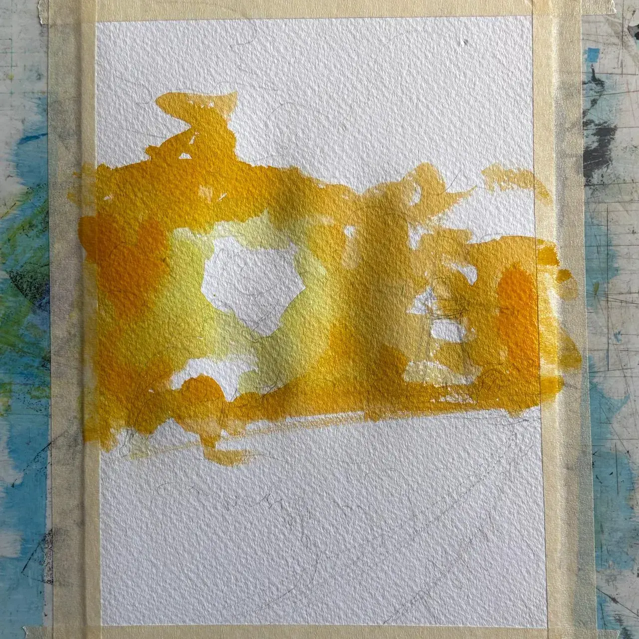 peindre le ciel d’un coucher de soleil à l’aquarelle