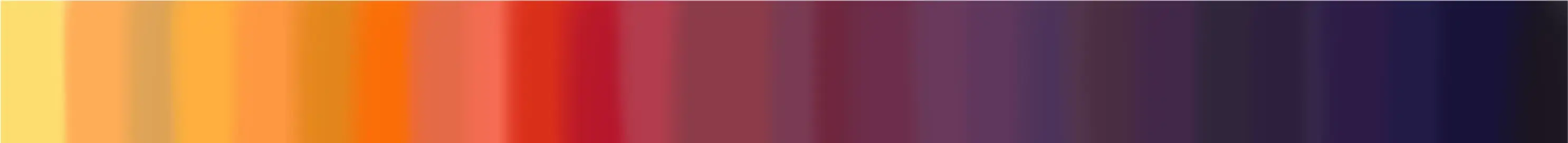 une gamme de couleurs pour un coucher de soleil