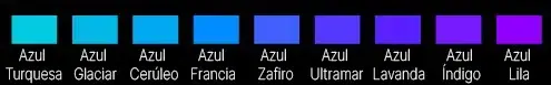 Matices de un tono de color