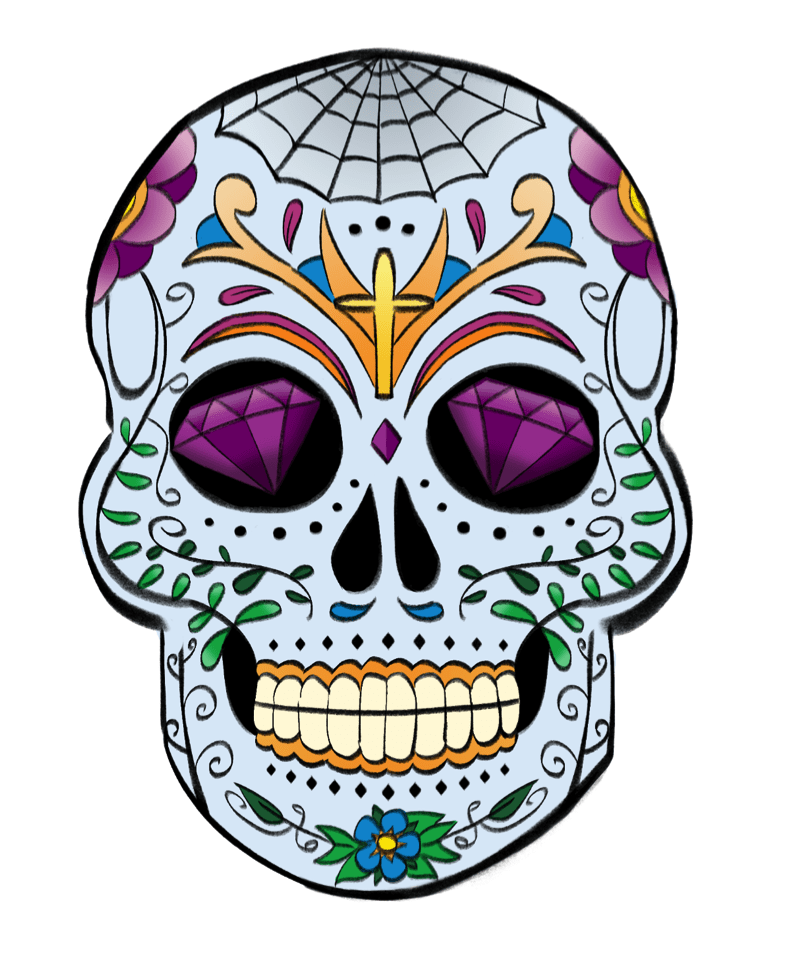 Dibujar una calavera mexicana