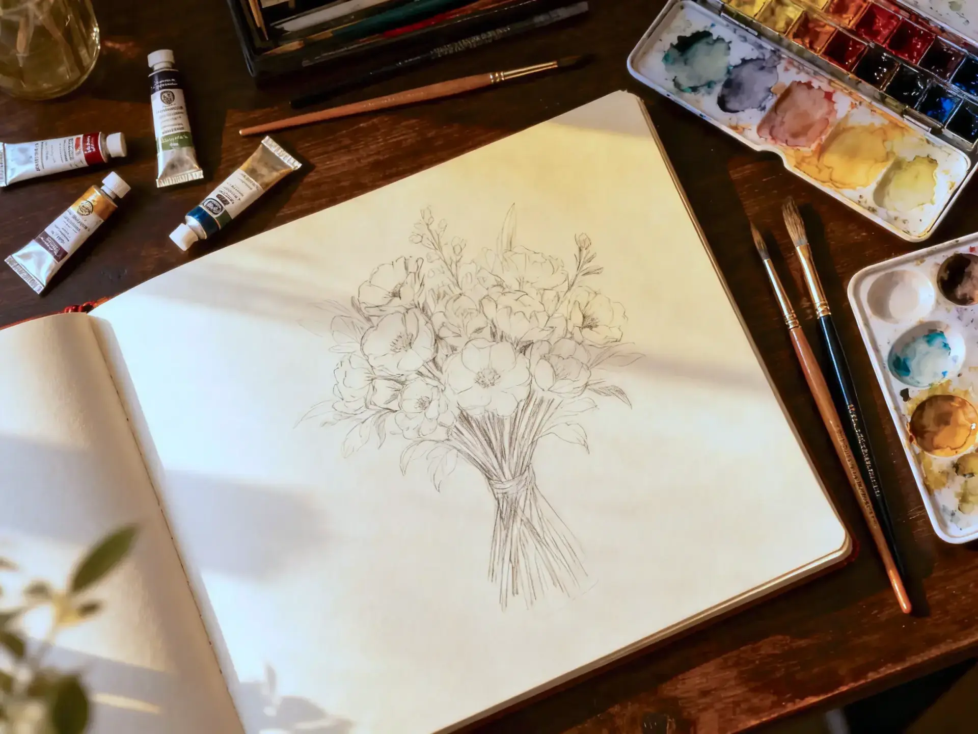 l’importance de dessiner un croquis avant de peindre à l’aquarelle