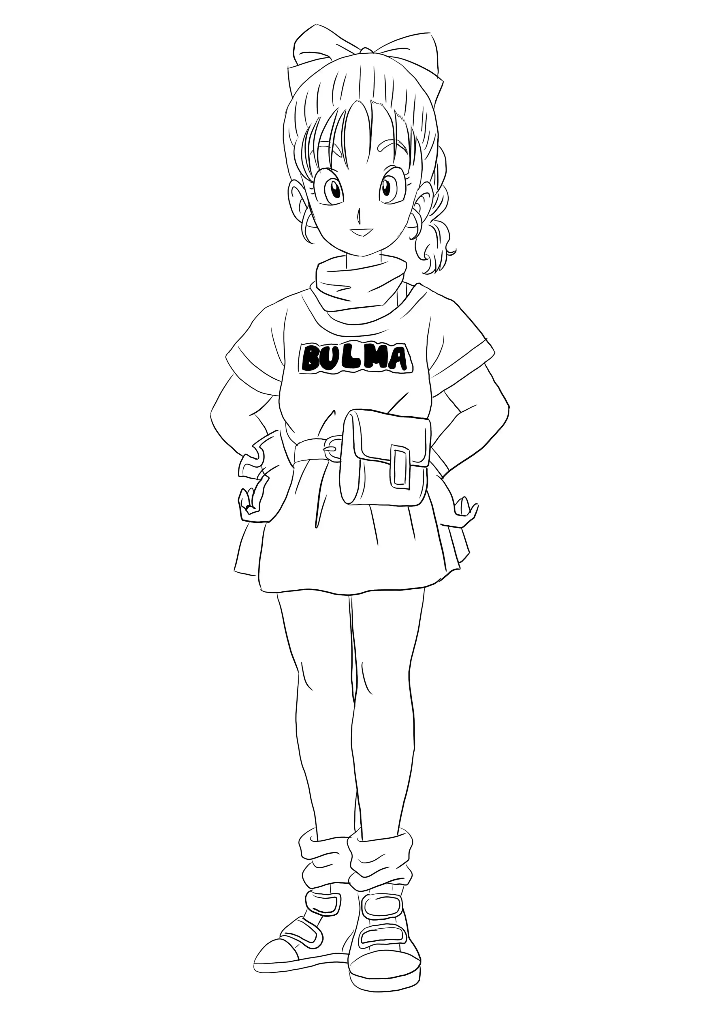 Zeichnung von Bulma aus Dragon Ball Z