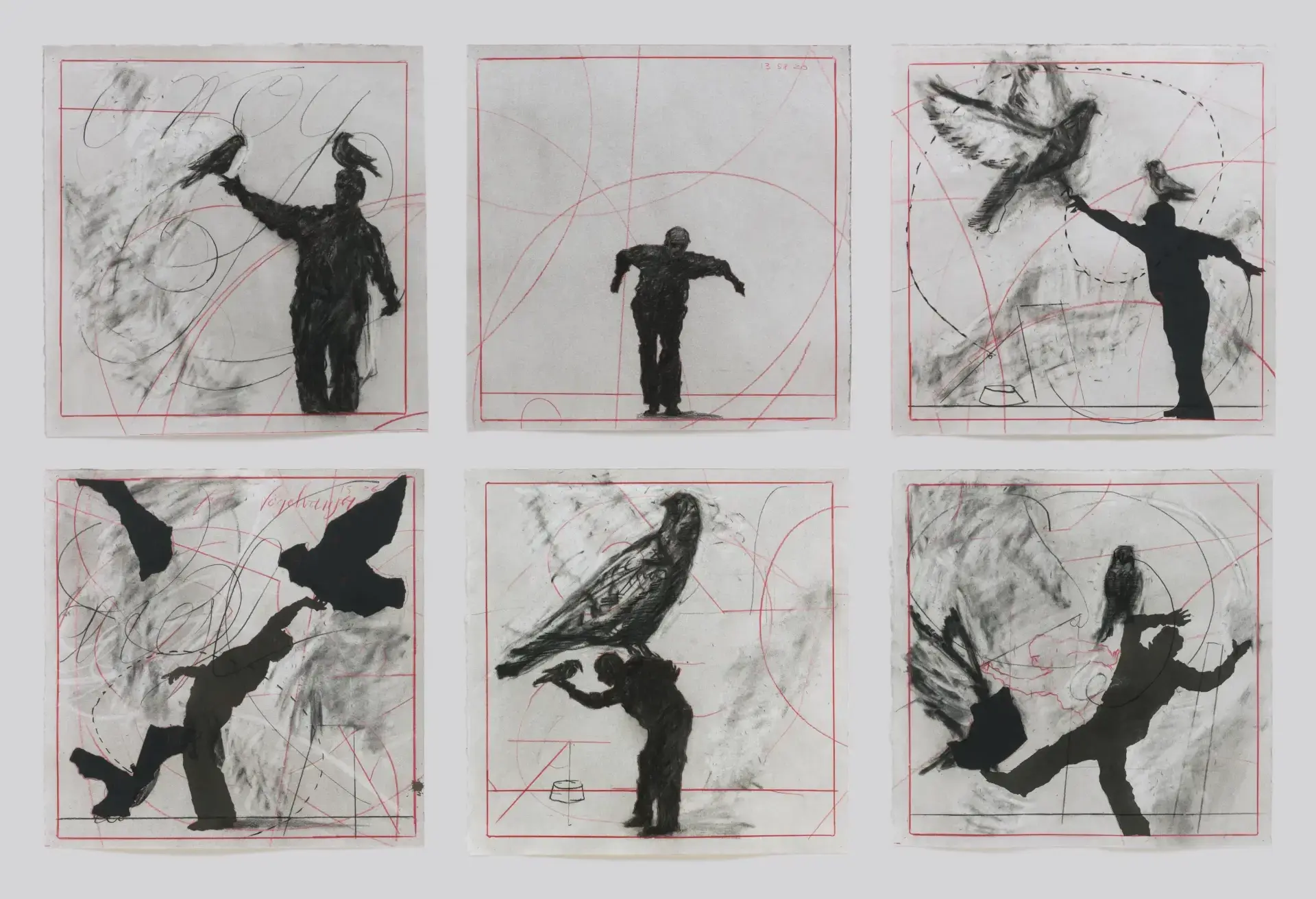 dessin au fusain de robert longo