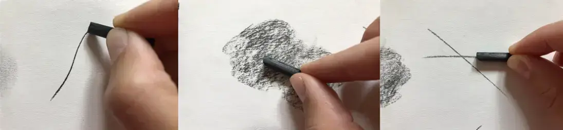 bien utiliser le fusain naturel en bâtonnet