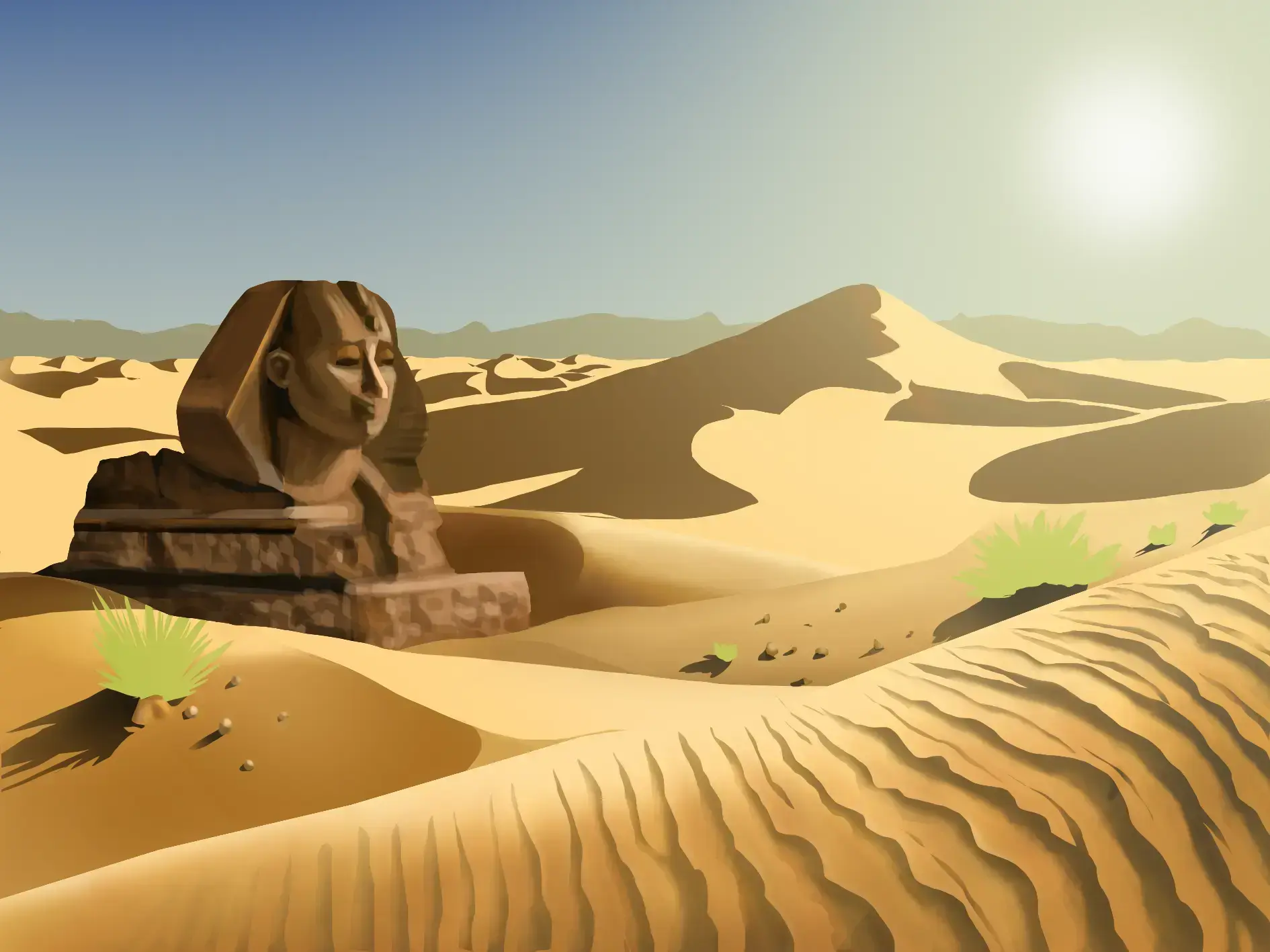 dessiner le sphinx d’un désert