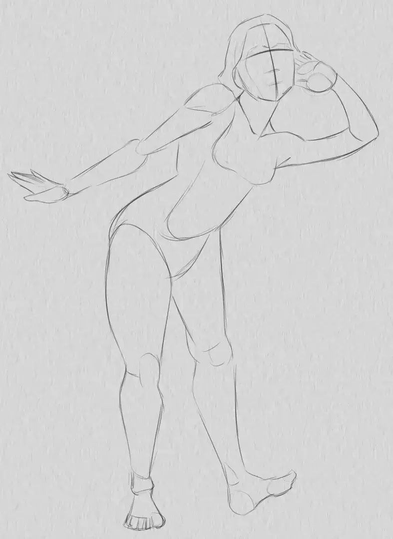 dessin des détails d’une pose